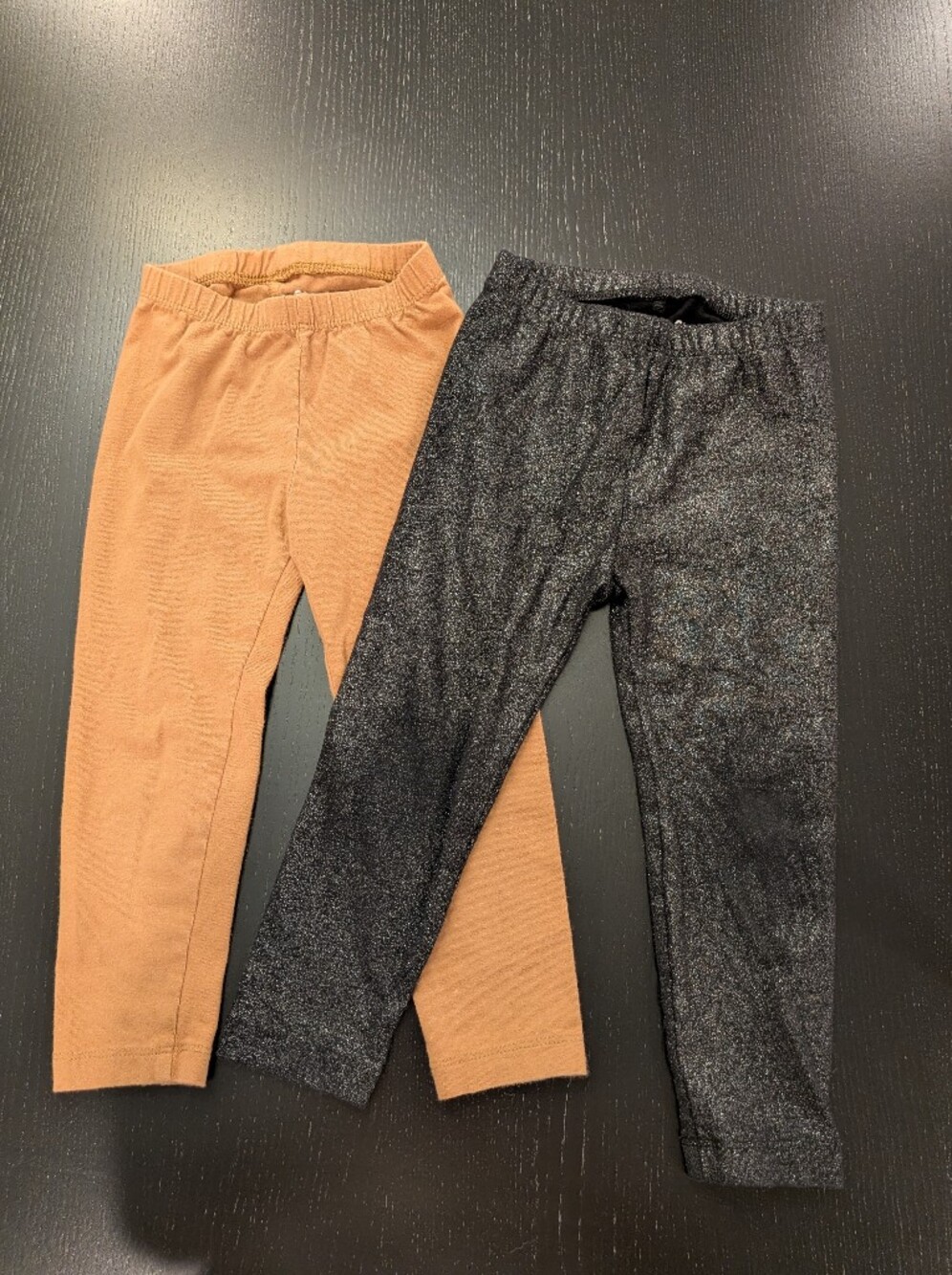 Old Navy Girls' Leggings Set - Tan and Shimmering Black